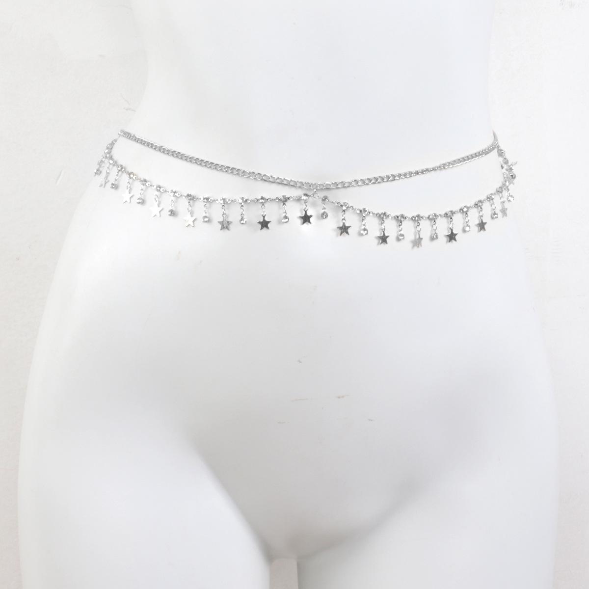 

Ручная работа Подвеска-звезда Поясная цепочка - Сексуальное пляжное бикини Многослойная кисточка для европейской и американской моды