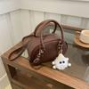 Women New Fashion  with Free Pedant PU Shoulder Bag Y2k Casual Adjustable Crossbody Bag Vintage Squared Handbag Girl Lady Gift