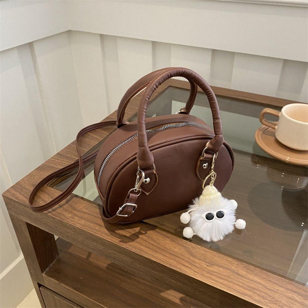 Women New Fashion with Free Pedant PU Shoulder Bag Y2k Casual Adjustable Crossbody Bag Vintage Squared Handbag Girl Lady Gift