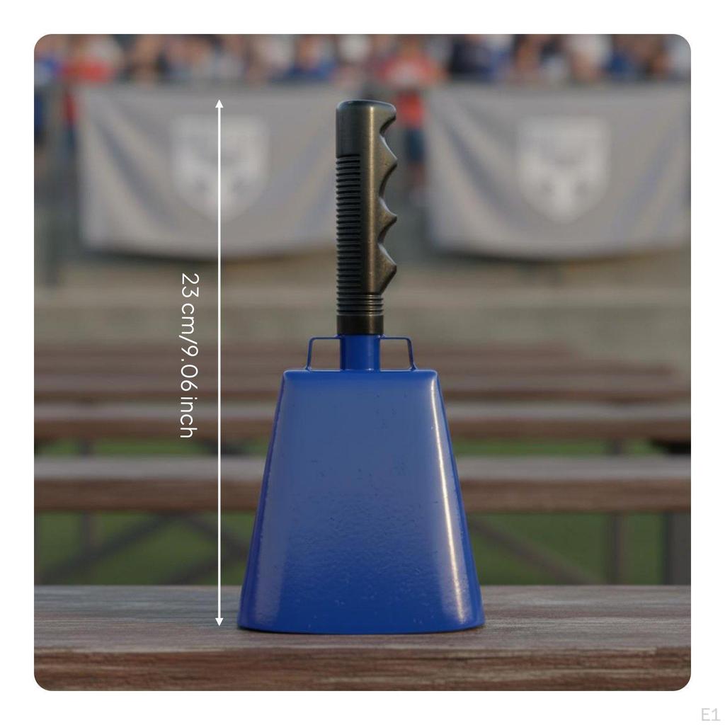 Cowbell with Handle Loud Sound metal Comfortable Grip Handheld Cheering Bell for