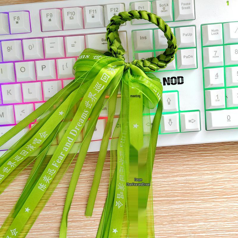 Eason Chan Concert Blue Cheering Ribbon Bracelet - Fan Support Gift for Music Festivals