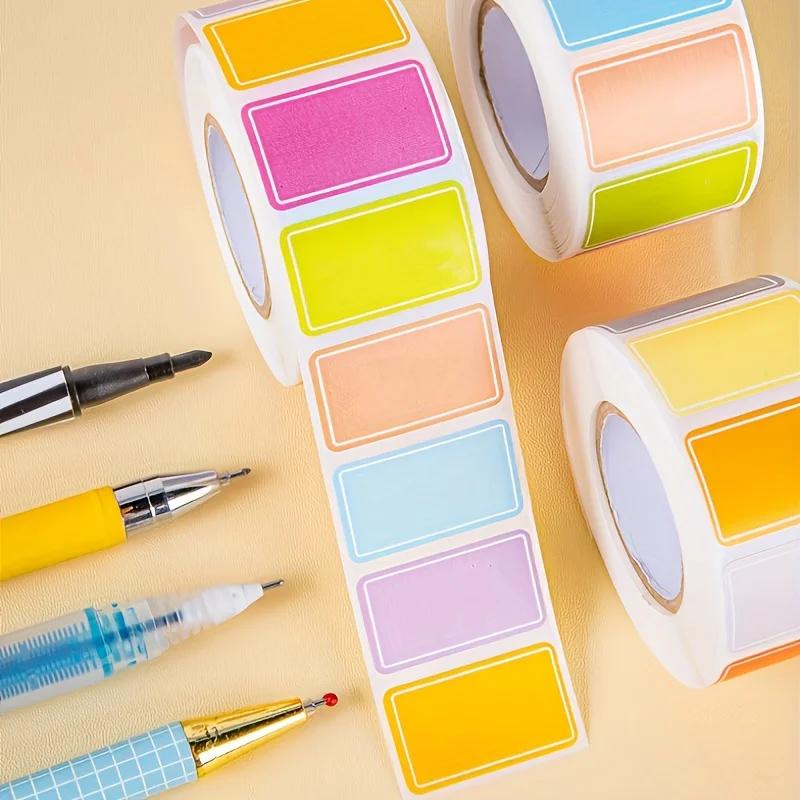 1000pcs/roll  Multi-purpose label Color label sticker label waterproof self-adhesive name label commodity food label sticker