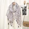 Winter Plain Leaf Floral Tassel Viscose Shawls Scarf Lady High Quality Wrap Pashmina Stole Bufandas Muslim Hijab 180*90Cm