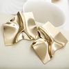 Vintage Golden Square Statement Earrings For Women Fashion Zircon 2025 Party European Ear Dangle Irregular Geometry Accessories