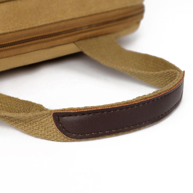 Canvas Handbag Men's Business Briefcase Shoulder Crossbody Bag