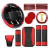 30pc Car Steering Wheel Cover Gear Cover Handbrake Shoulder Guard Armrest Box Mat Line