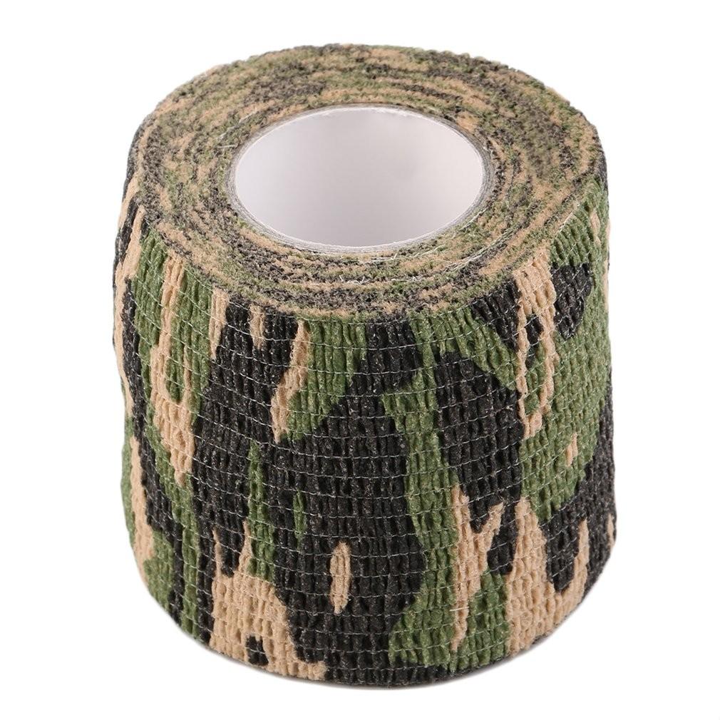 Camouflage Form Reusable Polyester Self Cling Camo Hunting Rifle Fabric Tape Waterproof Wrap Outdoor Camping Auxiliary Tools