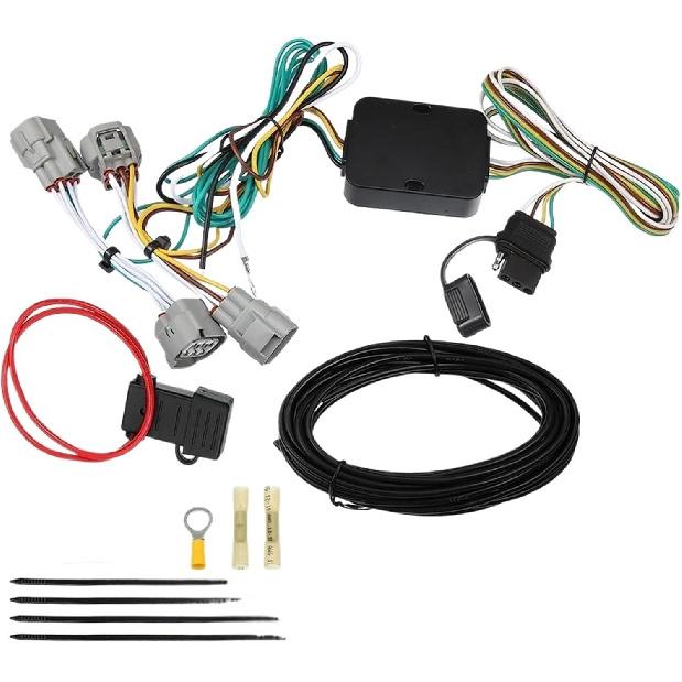 4 Way Trailer Wiring Harness Connector Plug 56208 118605 Parts Accessories Compatible with Jeep Cherokee 2014-2018