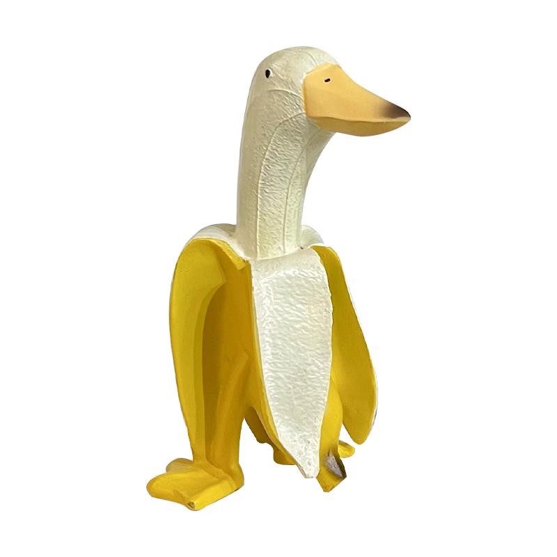 Cross-Border Hot-Selling Creative Banana Duck Resin Garden Sculpture Ornaments