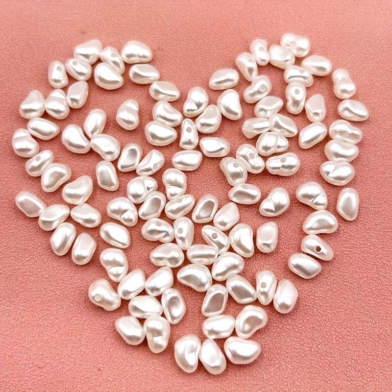 30 Adet Parlak Beyaz Sahte İnci Boncuk, Barok Düzensiz Şekiller, Kendin Yap Takı & El Sanatları Projeleri İçin İdeal - Dekoratif Aksesuarlar