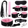 Puntos Sex Toys Set 8Pcs Adult Bondage Handcuffs Footcuffs Whip Blindfold Massager SM
