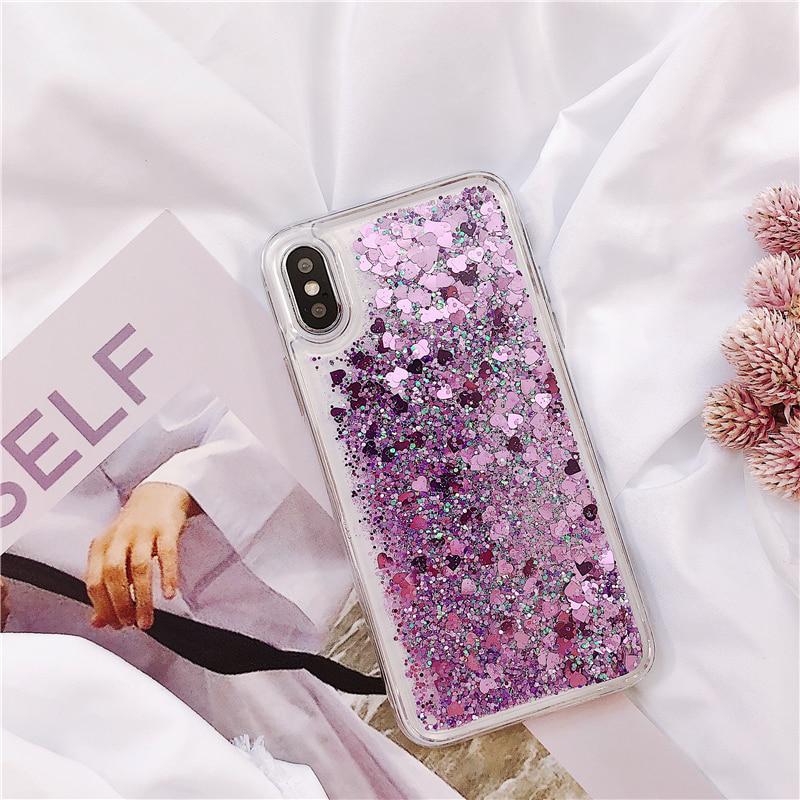 Love Heart Quicksand Phone Case For Samsung Galaxy A30 A20 A20E A40 A50 A60 A70 A10 M10 M20 M30 A10S A20S Dynamic Liquid Cover