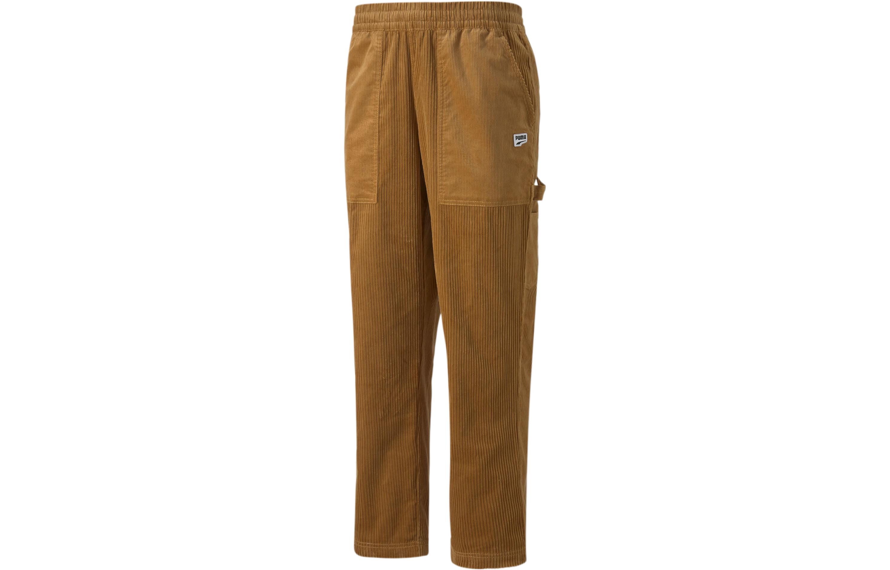 PUMA Classics Mixtape Track Casual Pants Men s Brown Moderate Straight Fit Pants 535677-74 S