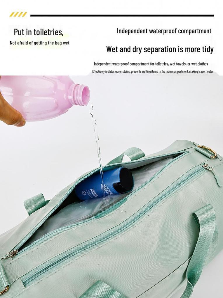Large-Capacity Travel and Gym Bag with Wet/Dry Separation for Casual Use