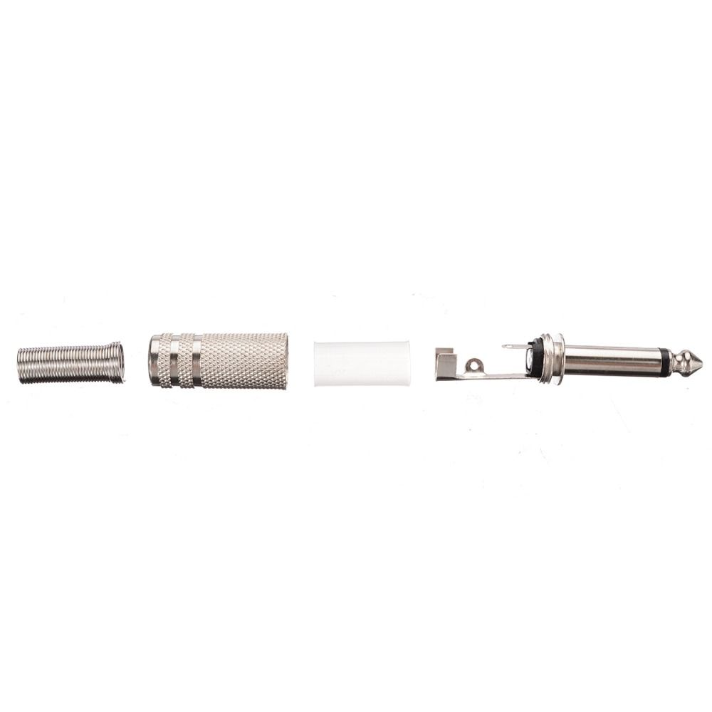 Headphone Plug 1/4" Mono Jack Adapter Soldering Audio Connector 6.35mm Male Jack 6.35mm Audio Plug