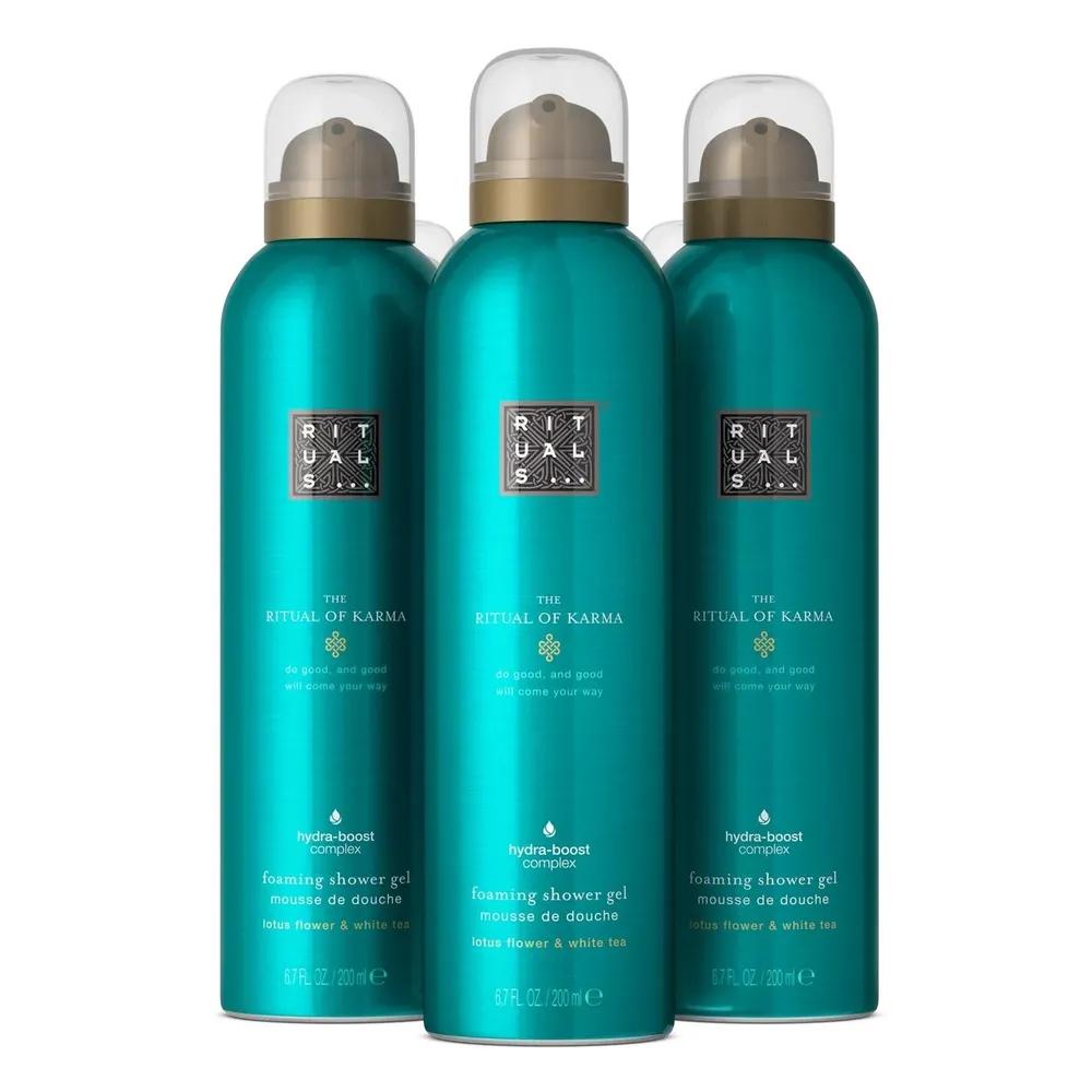 RITUALS Dutch Lotus White Tea Ingredient Karma Foaming Shower Gel 200ml X 3 Bottles