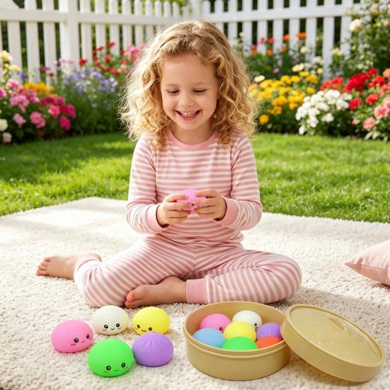 Stress Relief Toys Steamed Bun And Steamer Set Decompression Toy Soft TPR Durable Anxiety Relief Toy for Adults