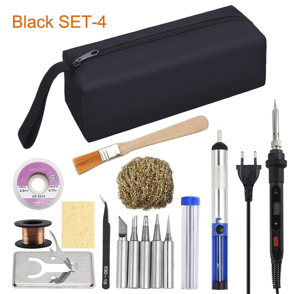 80W Electric Soldering Iron Adjustable Temperature LCD Digital Display Switch 110V 220V Welding Solder Repair Tools US EU Plug