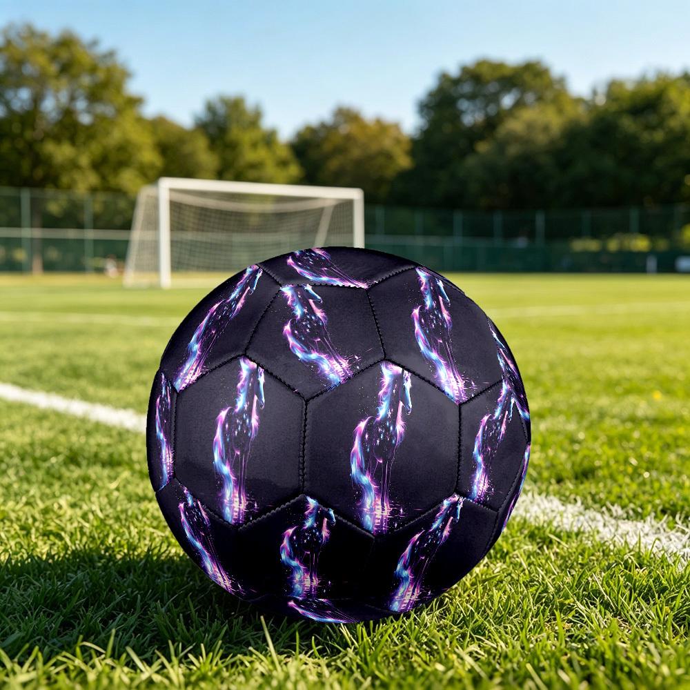 1pc Galactic Unicorn Reflection Size 5 Soccer Ball Training Football Indoor &Outdoor Sports Ball Lightweight Durable c6552