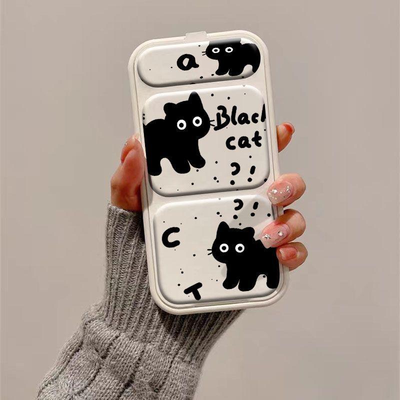 

Чехол-кронштейн с откидной крышкой Kitten Flip, подходящий для мобильного телефона Apple 16promax, чехол для iPhone15/14/13 iPhone 11