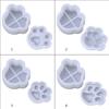 Flexible Sturdy Silicone Epoxy Resin Castes Mould Dog Paw Shaped Tray Dishes Mould for Craft and Home Decoration