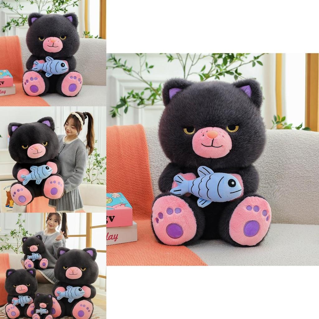 Cute Devil Cat Plush Toy Adorable Stuffed Animal For Girls Soft Cuddly Companion