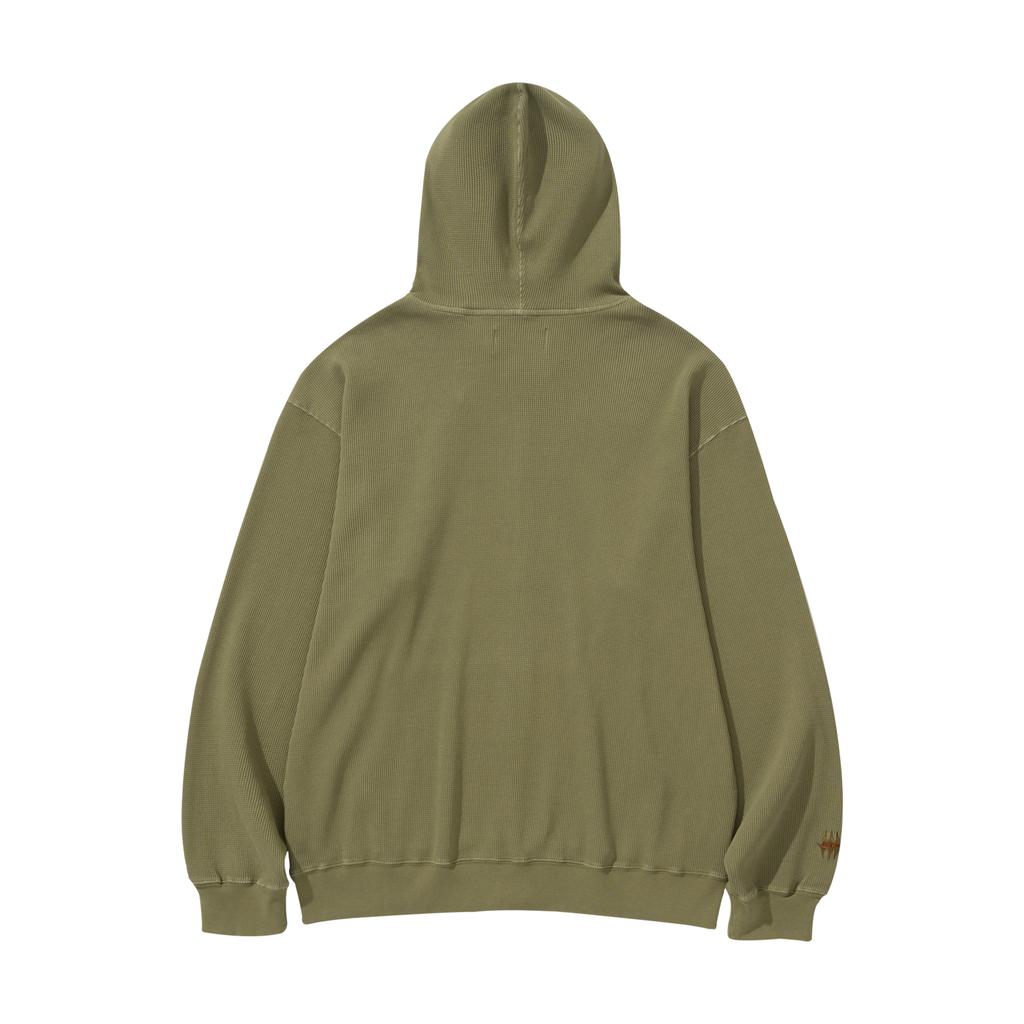 Aftermath Waffle Zip Hoodie (Olive)