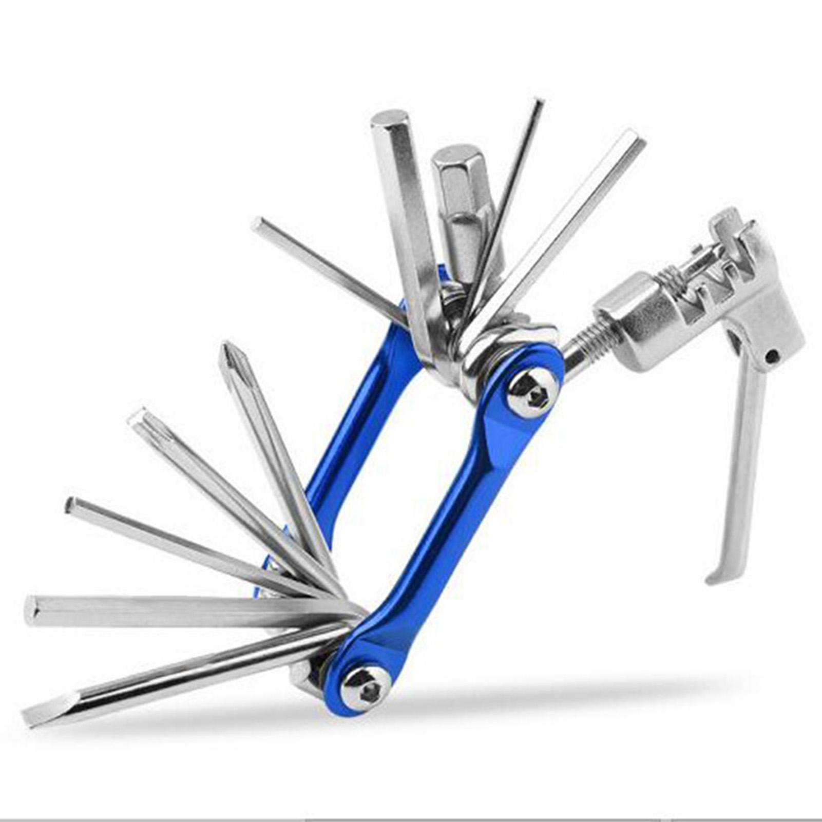 

Велосипедный мультитул 11 в 1 Выжимка цепи Шестигранный ключ Шлицевая Крестовая отвертка Многофункциональный Велоремонт