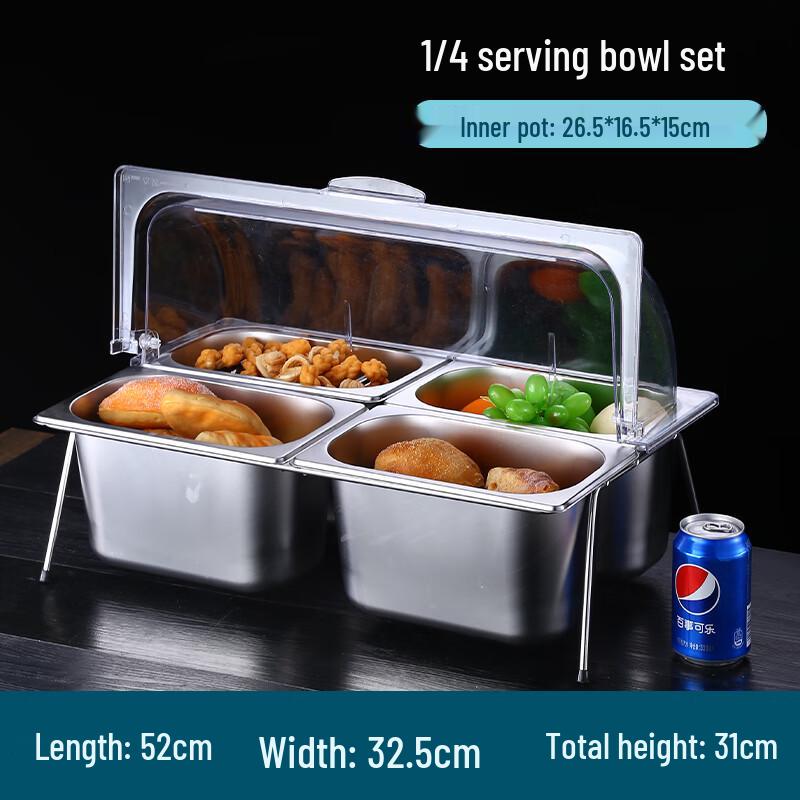 Stainless Steel Food Display Pan with Lid