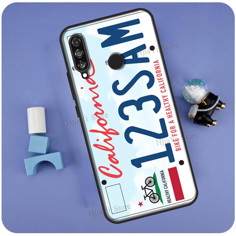 PLATE LICENSE CALIFORNIA Case For Huawei P30 Lite P40 P20 P50 Pro Mate 20 Nova 5T P Smart 2019 Honor 50 8X 9X 10i