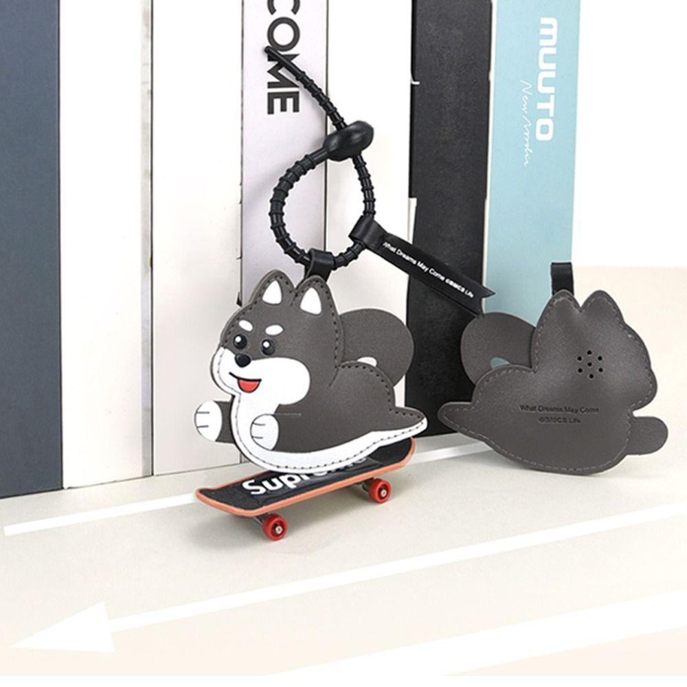 Leather Puppy Key Chain Pinch Called Car Ornaments Cute Bibi Puppy Pendant  Adults Children