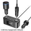 Car Chargers PD+QC3.0 Quick Charge Adapter 2 Socket Power Splitter 12 24V with LED Voltage Detection for Car Truck SUV