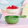 Space-saving Berry Cleaning Bowl Double-layer Strainer Ladle Fashion Drainage Basket  Grape