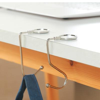 2PCS Portable Foldable Table Hook Women Handbag Organizer Folding Bag Hook Hanger Purse Handbag Holders Office Desk Side Hook