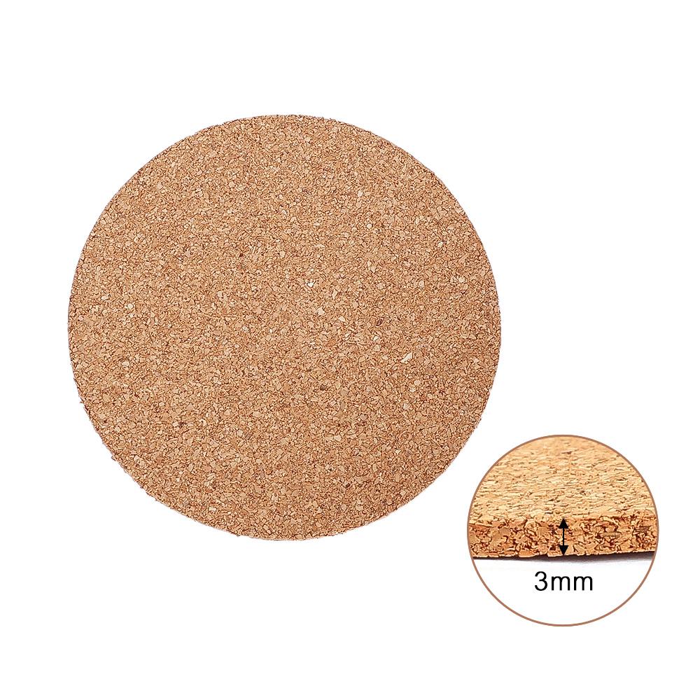 

Cork Mat Heat Resistant Non-slip Round Coaster Tea Coffee Mug Drinks Holder Home Table DIY Decoration Kitchen Bar Wooden Pads 1PC&Round коричневий