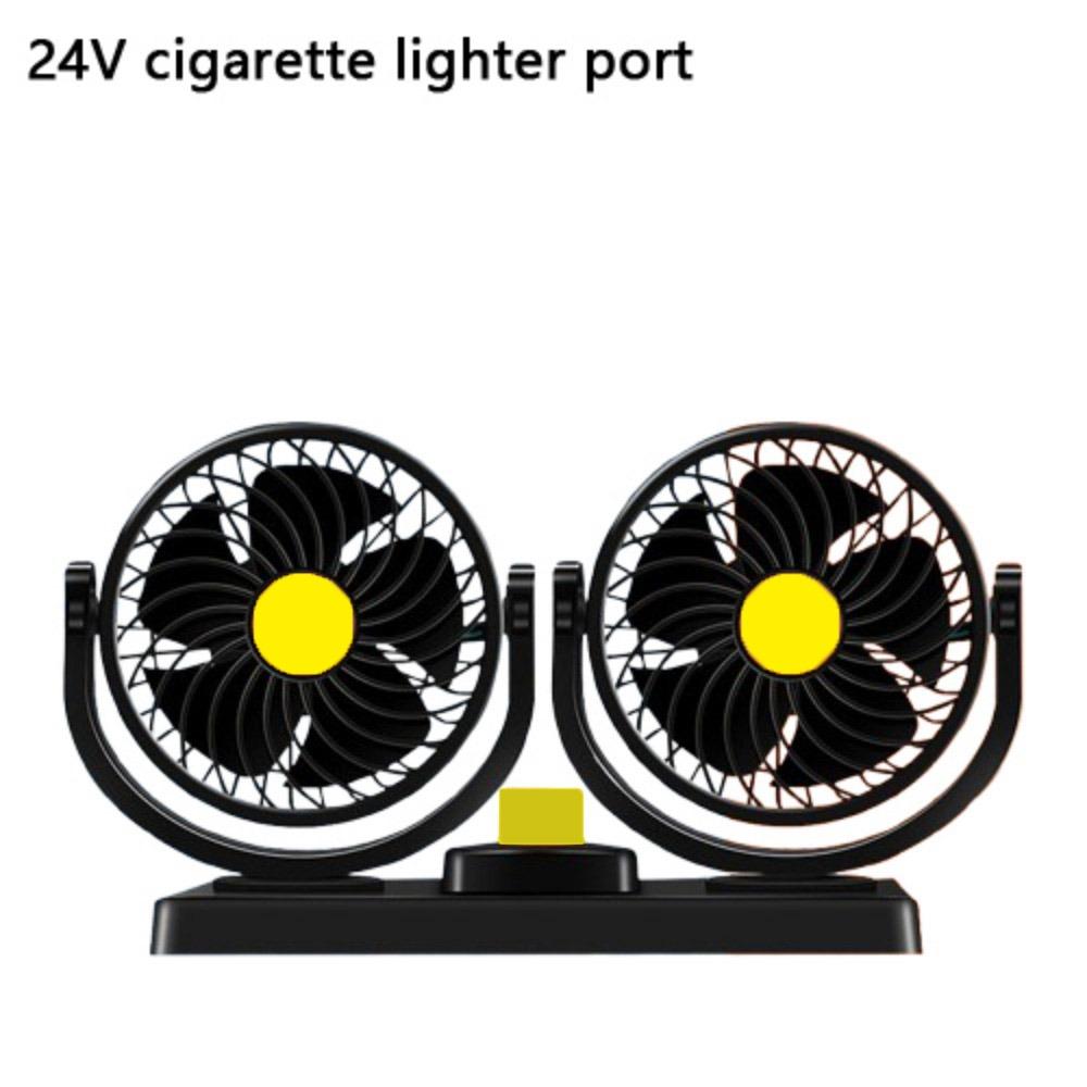 USB/12V/24V Car Cooling Fan Single/Dual Head Desktop Fan Air Circulation Fans  Truck Vehicle