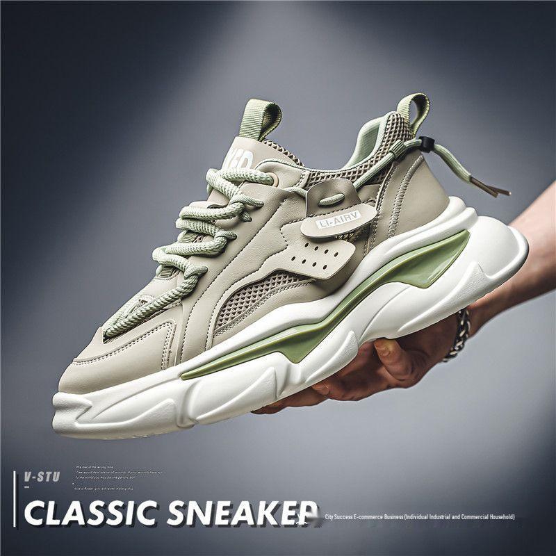 Comfort Trend 2025: Men's Breathable Thick-Soled Running and Casual Shoes for Spring/Summer