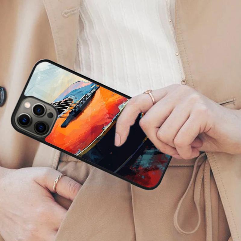 Acoustic Guitar Artistic Music Magnetic Phone Case For APPLE iPhone 17 Air 16 14 13 12 Pro Max 15 Plus Wireless MagSafe Cover