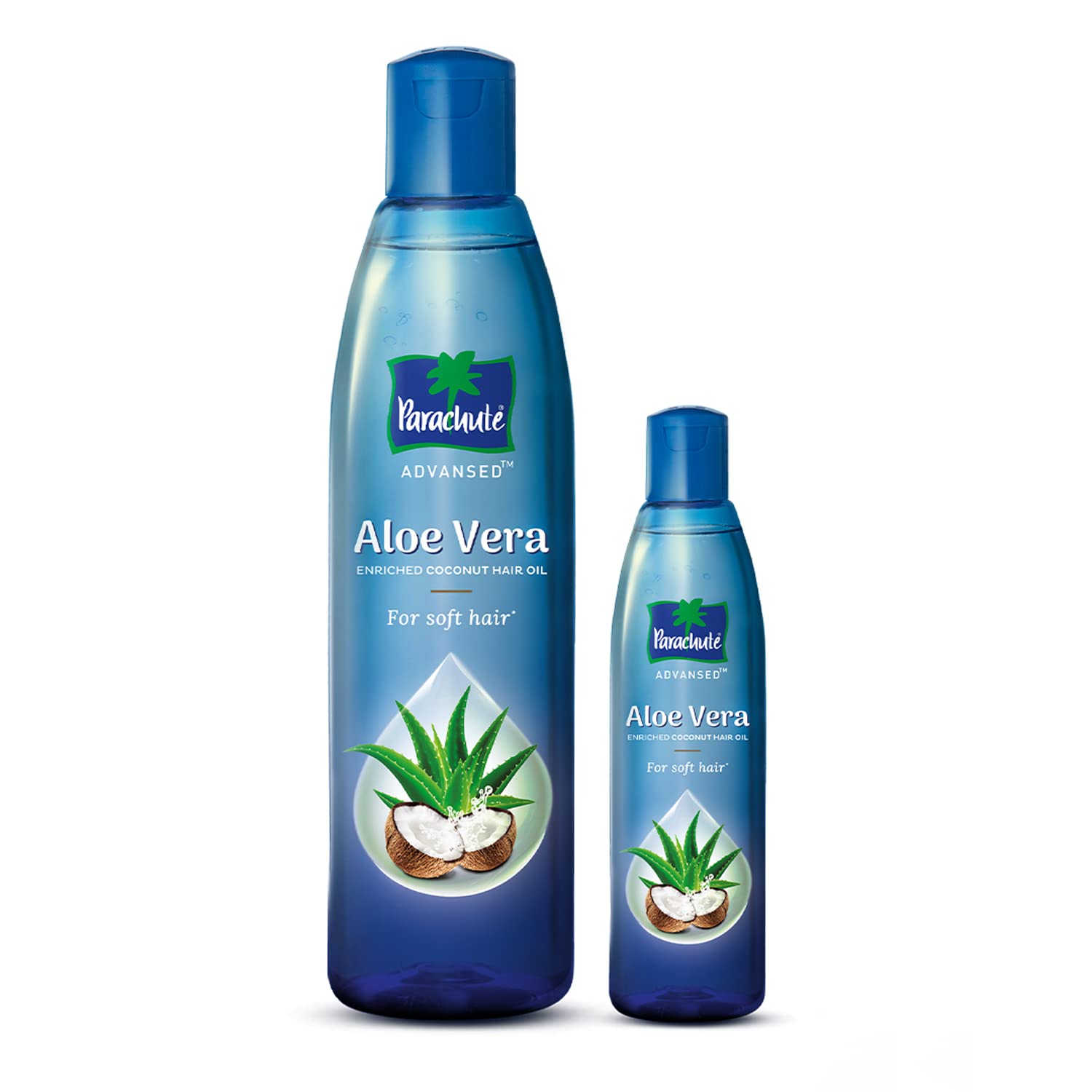 Parachute Advansed Aloe Vera, Обогащенное кокосовое масло для волос, для мягких и сильных волос, 400 мл 250ml+75ml