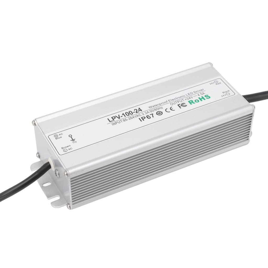LED Driver Waterproof IP67 Constant Voltage Power Supply Transformer Adapter 100W 24V 4.5A