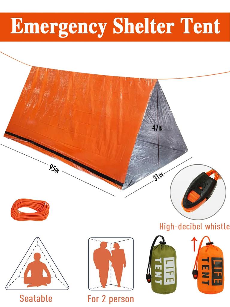 2 Person Emergency Waterproof Tent Casa De Travel Pergola for Camping Family Campaign Tourist Cool Gear Equipment Coat