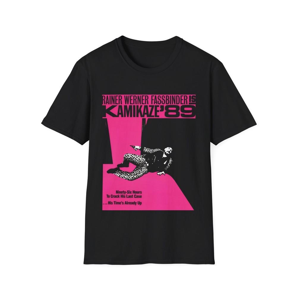 

1982 rainer werner fassbinder s kamikaze 89 movie poster tshirt in pink L