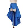 Minifalda Irregular con Volantes y Lazo Pirata Steampunk Para Cosplay y Ropa de Calle