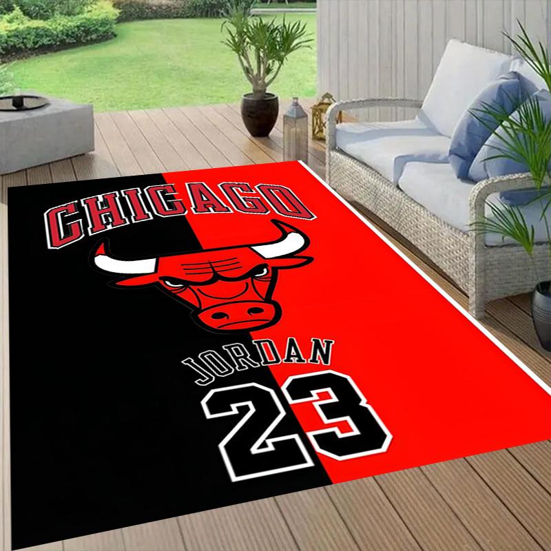 Bulls Legend Style Crystal Velvet Rug, Soft Anti‑Slip Crystal Velvet Carpet for Living Room Bedroom Home Decor