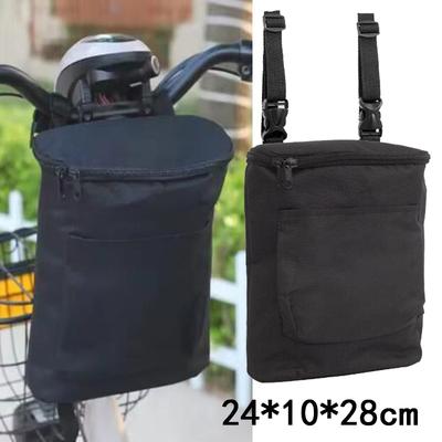 Bolsa de Guidão de Grande Capacidade em Tecido Oxford, Bolsa de Armazenamento Removível Adequada para Motocicletas e Veículos Elétricos