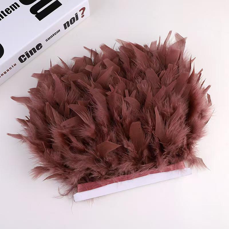 Turkey Feather Trim for DIY Stage Costume & Skirt Decoration