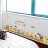 Cartoon Animal Train Wall Stickers for Kids Room, Kindergarten, Bedroom, Living Room Decor