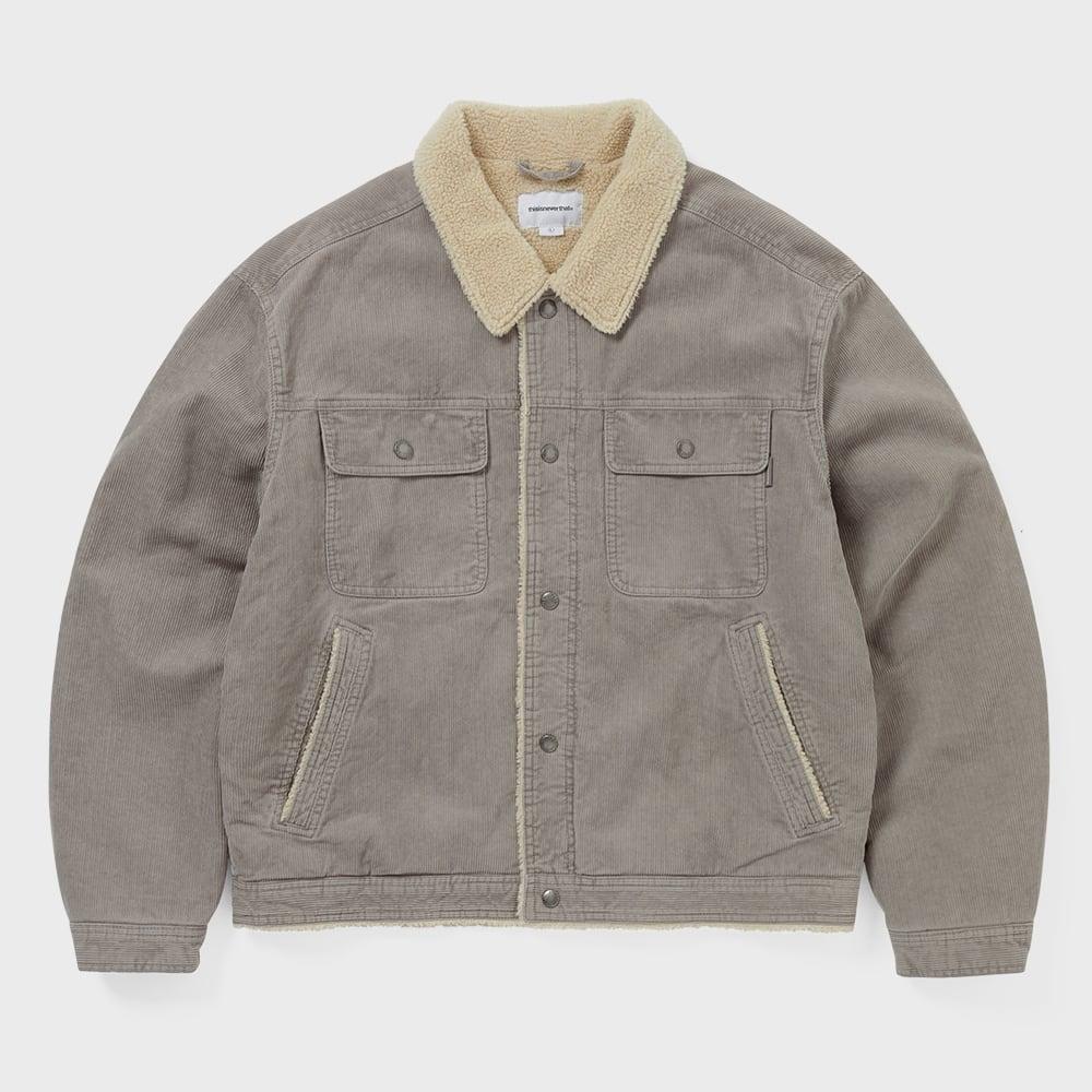 

ThIs Is Never That Sherpa Lined Corduroy Trucker Jacket Grey XL