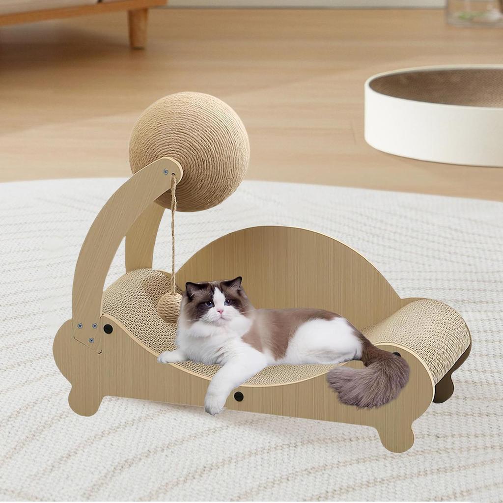 Cat Scratcher Bed Kitten Grinding Claw Couch Furniture Protector Scratcher Cozy Pet Exercise Bored with Ball for Cats Grinding