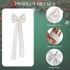 Chair Sash Bow Reusable Chair Back Velvet Bow Universal Wedding Events Banquet Anniversary Bridal Banquet Party Dining Chair Cover Decoration